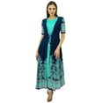 thumbnail image 1 of Bimba 2 Piece Anarkali Designer Kurti With Shrug Rayon Kurta Maxi Dress, 1 of 9