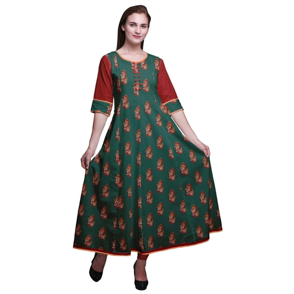 Bimba Anarkali Kurti Maxi Casual Dress Printed Indian Kurtis For Women