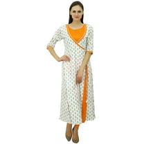 Bimba Angrakha Style Kurta Designer Kurti Block Print Tunic Summer Clothing