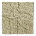 thumbnail image 1 of Bimba Beige Floral Love Text Pure Silk Printed Scarf Dupatta Head Neck Wrap Bandanas For Women 40 x 40 Inches, 1 of 6