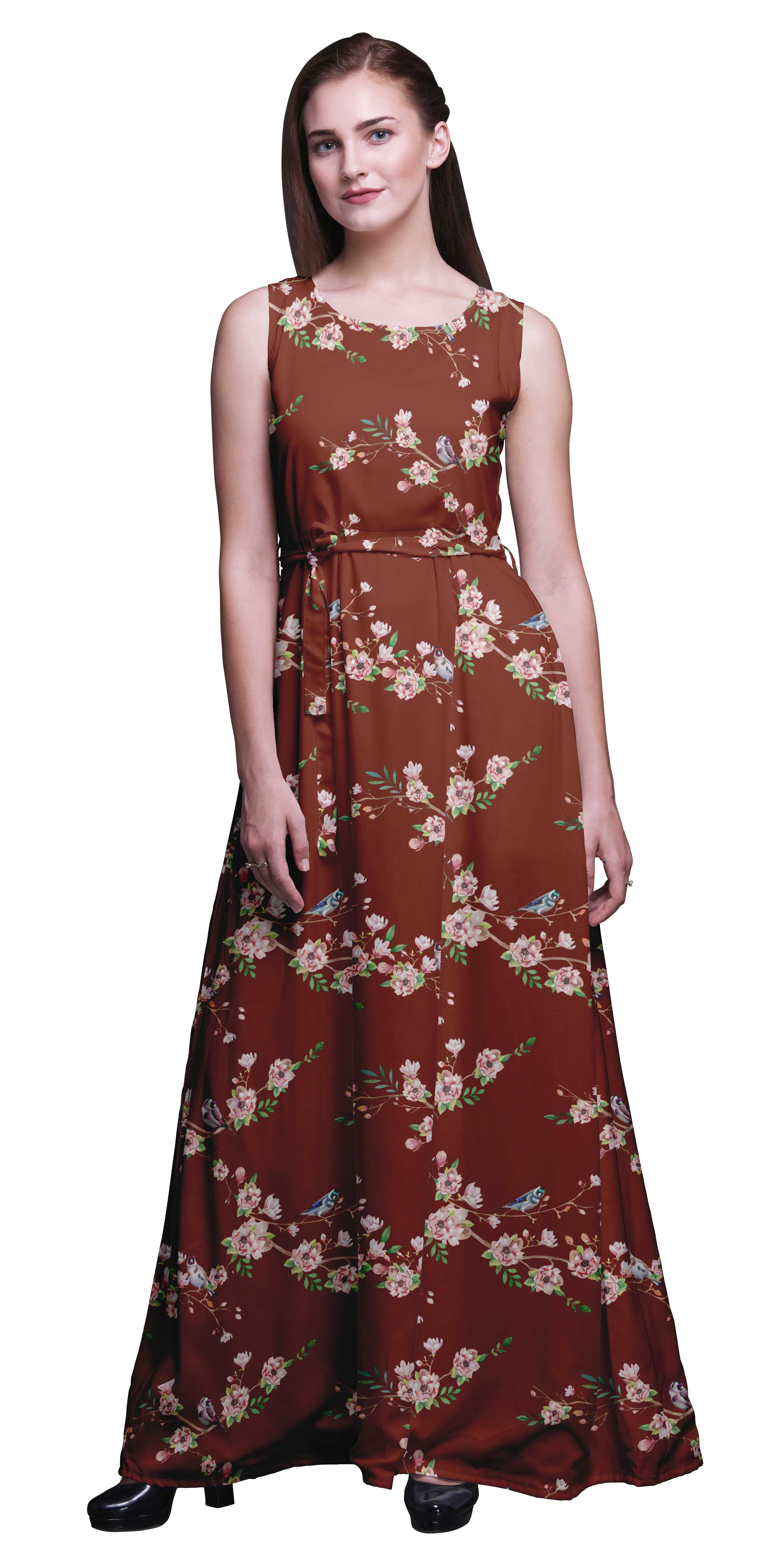 Round Neck Sleeveless Long Dress main image 0