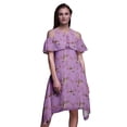 thumbnail image 1 of Bimba Bird Print Womenâ€™s Chic Style Cold Shoulder Shift Dress Summer Tunic -Small, 1 of 6