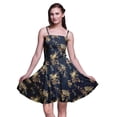 thumbnail image 1 of Bimba Bird Printed Spaghetti Strap Summer Sun Dress Holiday Beach Party Dress-Medium, 1 of 5