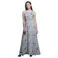 thumbnail image 1 of Bimba Bird Printed Women Sleeveless Gown Chic Style Long MaxiÂ&nbsp;Dress-X-Small, 1 of 5