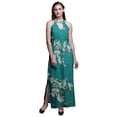 thumbnail image 1 of Bimba Bird Women Side Slits Long Casual Halter Maxi Dress Printed Party Wear-Medium, 1 of 6