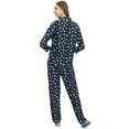 thumbnail image 1 of Bimba Black Button-Down Shirt Elastic Waist Pajama Pants 2 Pcs Night Wear Set-8, 1 of 5