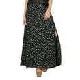 thumbnail image 1 of Bimba Black Cotton Printed Skirt With Slit Boho Style Maxi Indian Clothing, 1 of 5