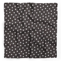 Bimba Black Stars Star Pure Silk Printed Scarf Dupatta Head Neck Wrap Bandanas For Women 40 x 40 Inches