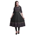 thumbnail image 1 of Bimba Black4 Block Floral Indian Kurtis For Women Party Wear Anarkali Kurta Printed Long Maxi Dress X-Small, 1 of 1
