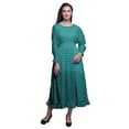 thumbnail image 1 of Bimba Block Ladies Bishop Sleeve Round Neck Ruffle Maxi Smocked WaistÂ&nbsp;Dress-Small, 1 of 5