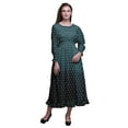 thumbnail image 1 of Bimba Block Ladies Bishop Sleeve Round Neck Ruffle Maxi Smocked WaistÂ&nbsp;Dress-XXX-Large, 1 of 5