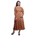 thumbnail image 1 of Bimba Block Ladies Printed Boho Gypsy Summer Smocked Maxi Long BeachÂ&nbsp;Dress-X-Small, 1 of 5
