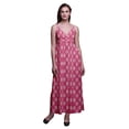 thumbnail image 1 of Bimba Block Women Summer Printed V Neck Long Maxi Dress Holiday Resort Wear-Medium, 1 of 6