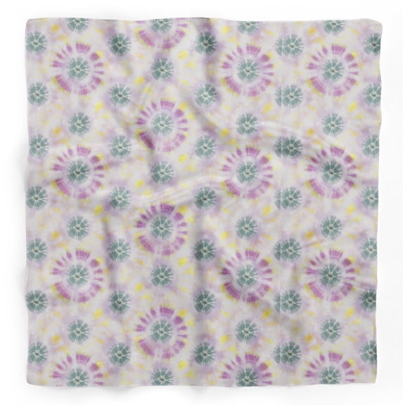 Bimba Blue Bandhani Tie-Dye Pure Silk Printed Head Bandanas Summer Neck Wrap Scarf 40 x 40 Inches