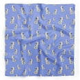 thumbnail image 1 of Bimba Blue Dalmatian Dog Printed Pure Silk Scarf For Hair Neck Head Bandanas For Women 40 x 40 Inches, 1 of 6