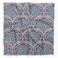 thumbnail image 1 of Bimba Blue Damask Geometric Pure Silk Printed Head Bandanas Summer Neck Wrap Scarf 40 x 80 Inches, 1 of 6