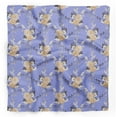 thumbnail image 1 of Bimba Blue Leaves & Peony Floral Pure Silk Printed Scarf Dupatta Head Neck Wrap Bandanas For Women 40 x 40 Inches, 1 of 6