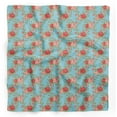 thumbnail image 1 of Bimba Blue Leaves & Rose Floral Pure Silk Printed Scarf Dupatta Head Neck Wrap Bandanas For Women 40 x 80 Inches, 1 of 6