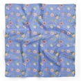 thumbnail image 1 of Bimba Blue Rose Flower Watercolor Printed Pure Silk Scarf Neck Wrap Summer Hair Bandanas For Women 40 x 40 Inches, 1 of 6