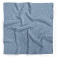 thumbnail image 1 of Bimba Blue Stars & Moon Galaxy Printed Pure Silk Scarf For Hair Neck Head Bandanas For Women 40 x 80 Inches, 1 of 6