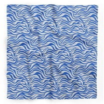 Bimba Blue Wild Animal Skin Pure Silk Printed Head Bandanas Summer Neck Wrap Scarf 40 x 40 Inches