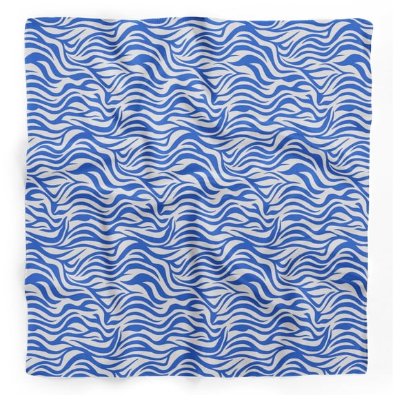 Bimba Blue Wild Animal Skin Pure Silk Printed Head Bandanas Summer Neck Wrap Scarf 40 x 40 Inches