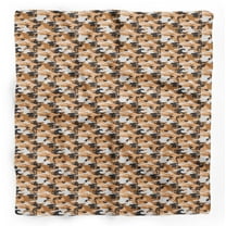 Bimba Brown Camouflage Camouflage Printed Pure Silk Scarf Neck Wrap Summer Hair Bandanas For Women 40 x 40 Inches