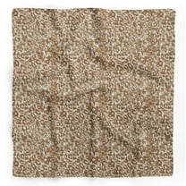 Bimba Brown Leopard Animal Skin Pure Silk Printed Scarf Dupatta Head Neck Wrap Bandanas For Women 40 x 40 Inches