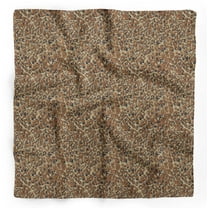 Bimba Brown Leopard Animal Skin Pure Silk Printed Scarf Dupatta Head Neck Wrap Bandanas For Women 40 x 40 Inches