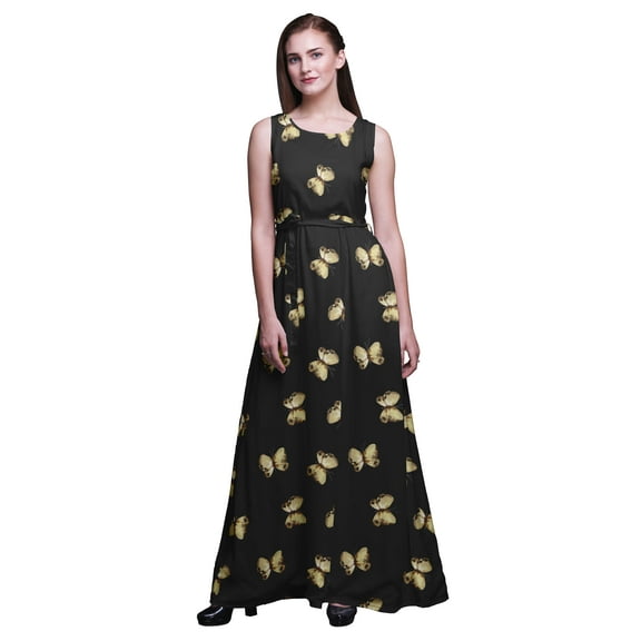 Bimba Butterfly Ladies Printed Long Tank MaxiÂ DressÂ Resort Wear Evening Gown-XXX-Large