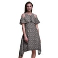 thumbnail image 1 of Bimba Butterfly Print Womenâ€™s Chic Style Cold Shoulder Shift Dress Summer Tunic -Large, 1 of 6