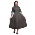 thumbnail image 1 of Bimba Check Printed WomenÃ¢â‚¬â„¢s Roll Up Sleeves Dress Mandarin Collar Button Down Shirt-Small, 1 of 5