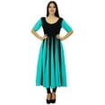 thumbnail image 1 of Bimba Chic Designer Dress Long Georgette Kurta Flaired Zig-Zag Party Wear Kurti, 1 of 7