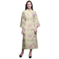 thumbnail image 1 of Bimba China Ivory Floral Rose & Ranunculus Kimono Bathrobe Women Printed Kimono Robe For Girls Crossover Robes Bathrobe For Girls L, 1 of 5
