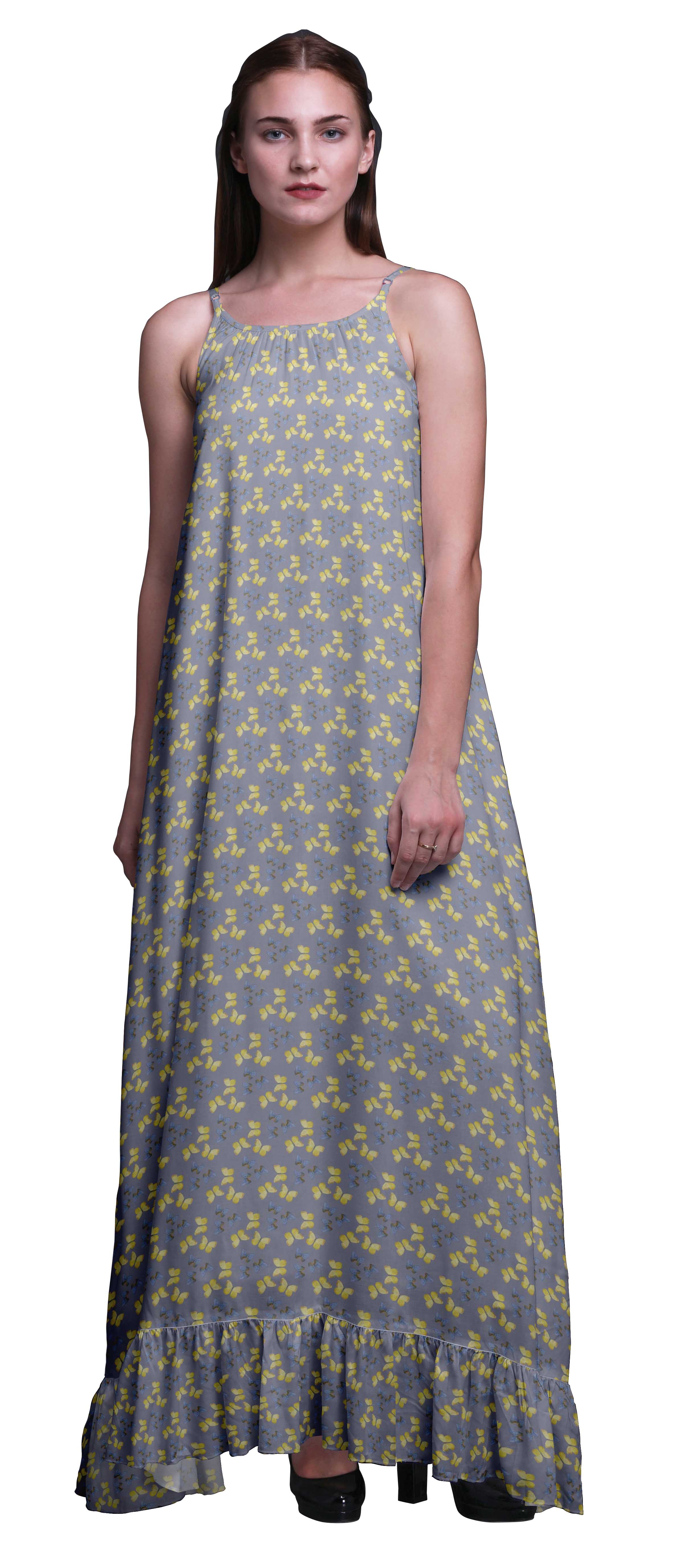 Bimba Light Pink2 Artistic Flower Womens Sleepwear Long Nightgown