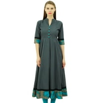 Bimba Cotton Anarkali Kurti Designer Ethnic Flared Kurta Dress Women Indian Tunic