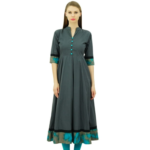 Bimba Cotton Anarkali Kurti Designer Ethnic Flared Kurta Dress Women Indian  Tunic - Walmart Business Supplies