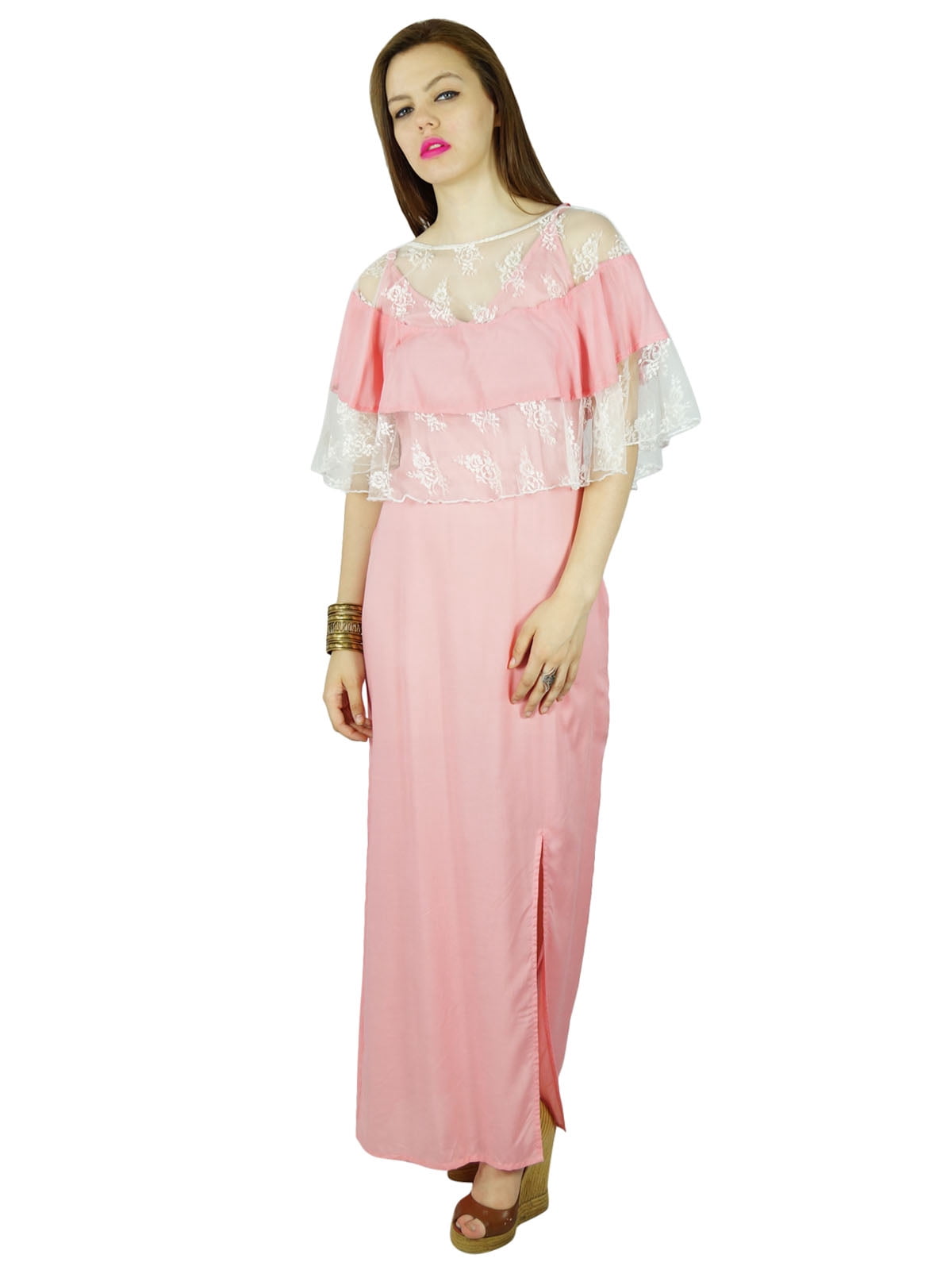chinese dress ladies Amazon.com: Bimba Women Long Maxi Dress with Side Slit & Net Poncho Coverup  Formal Gown Blue : Clothing, Shoes & Jewelry