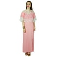 thumbnail image 1 of Bimba Cotton Maxi Dress With Poncho Top Casual Summer Custom Clothing, 1 of 6