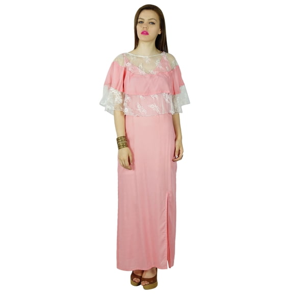 Bimba Cotton Maxi Dress With Poncho Top Casual Summer Custom Clothing