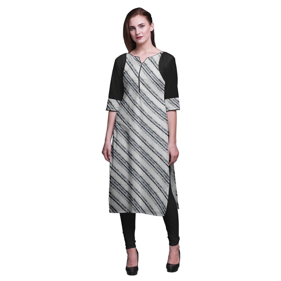 Bimba Cotton Straight Tunic Tops Women Printed Kurta Summer Wear Ladies Kurti-X-Small