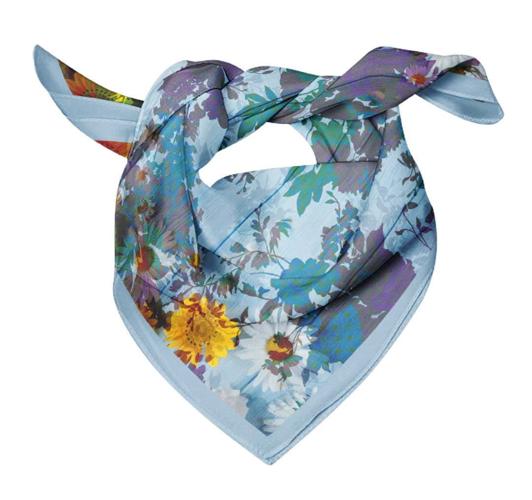 Bimba Cotton Voile Rectangular Printed Scarf Women Wrap Bandanas-40 x ...