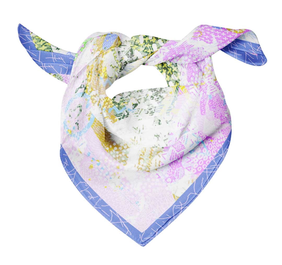 Bimba Cotton Voile Rectangular Printed Scarf Women Wrap Bandanas-40 x ...