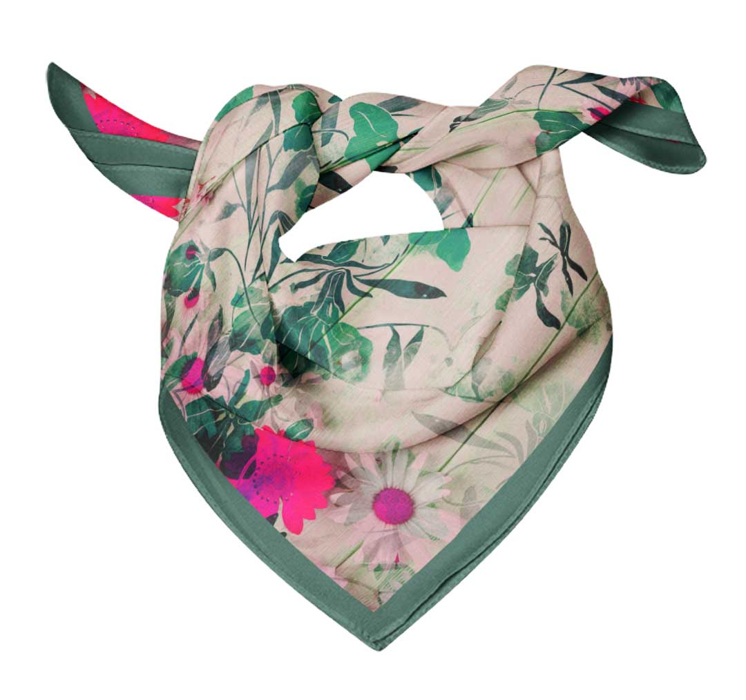 Bimba Cotton Voile Rectangular Printed Scarf Women Wrap Bandanas-40 x ...