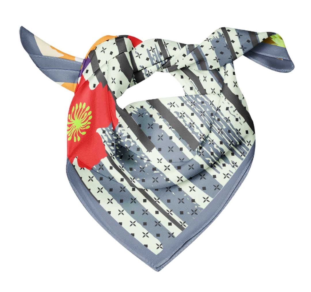 Bimba Cotton Voile Rectangular Printed Scarf Women Wrap Bandanas-40 x ...