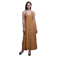 thumbnail image 1 of Bimba Damask Women Printed Sleeveless Long Maxi Strappy Bohemian Beach Dress-XX-Large, 1 of 6