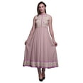 thumbnail image 1 of Bimba Dawn Pink Floral Indian Kurtis For Women Solid Readymade Anarkali Dress Printed Indian Kurti X-Large, 1 of 6