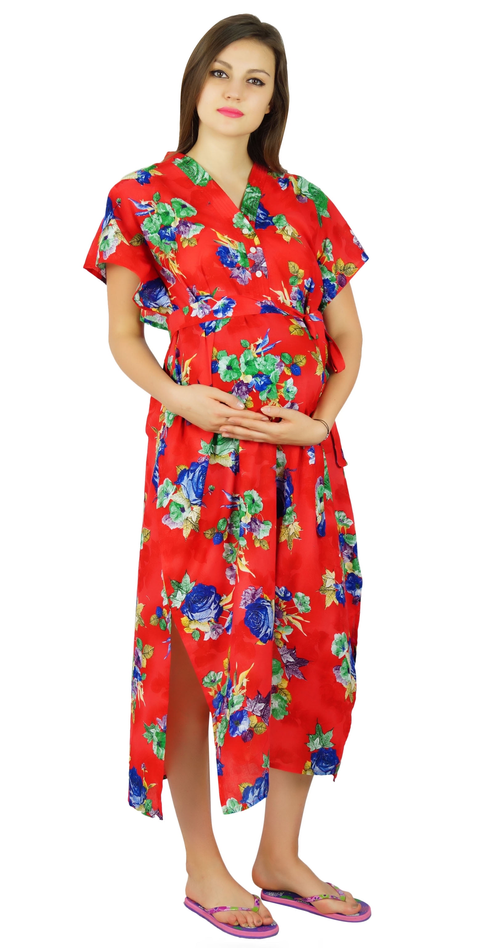 Bimba Delivery Gown Nursing Night Wear, Front & Back Buttons To Be