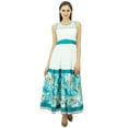 thumbnail image 1 of Bimba Designer Kurti Printed Rayon Long Maxi Summer Dress Casual Flaired Kurta, 1 of 9