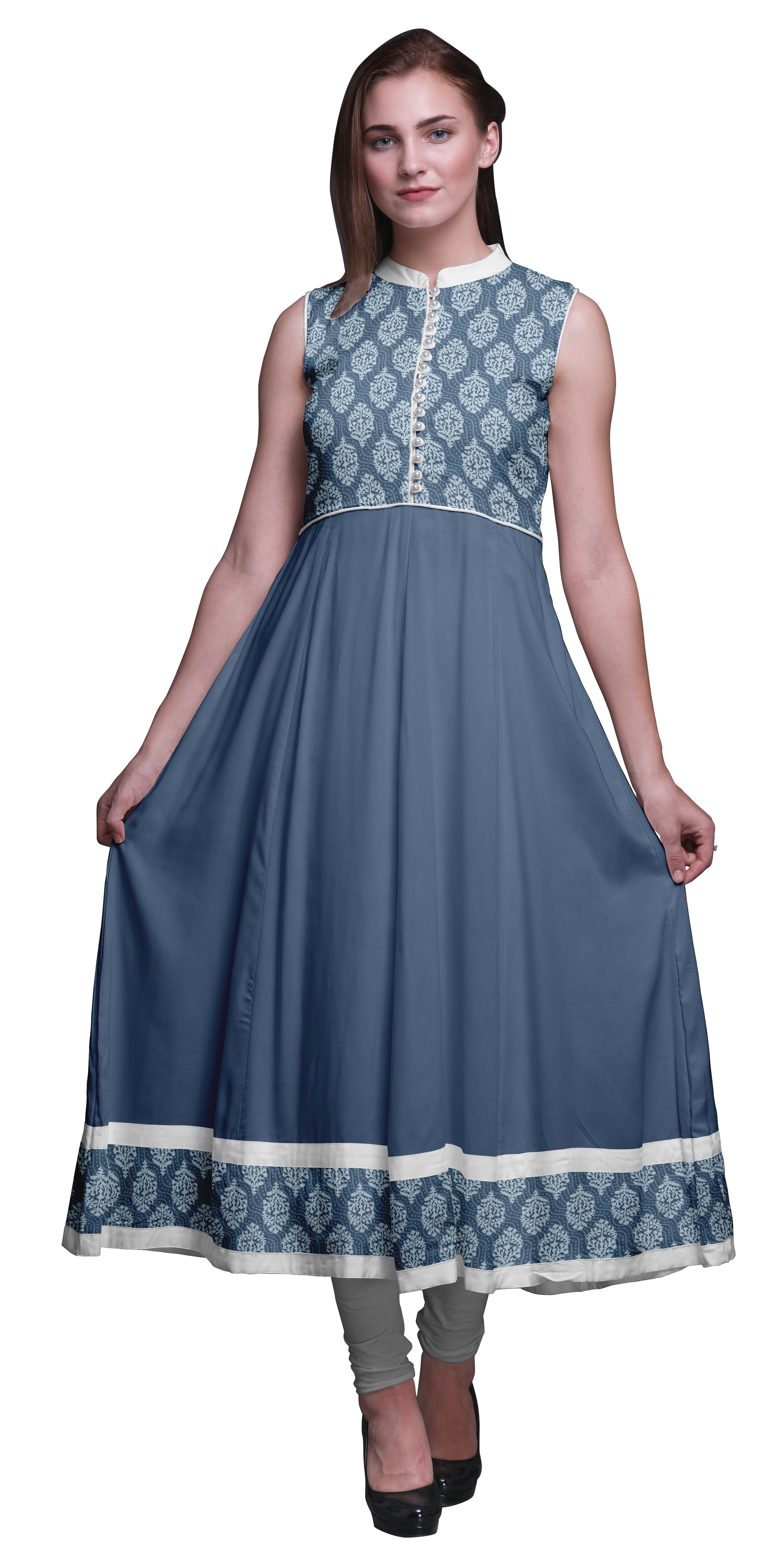 dusty blue indian dress Girls Tea Party Dress with Puffy Sleeves and Shimmer Layers